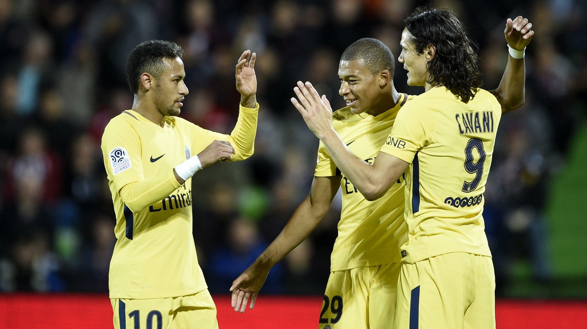 Neymar and Cavani and Mbappe