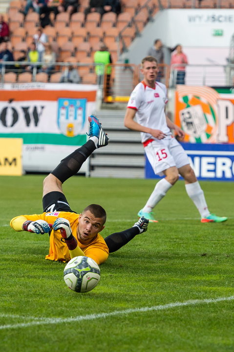 PIŁKARSKA EKSTRAKLASA ZAGŁĘBIE LUBIN WIDZEW ŁÓDŹ ( Tomasz Ptak Eduards Visnakovs )