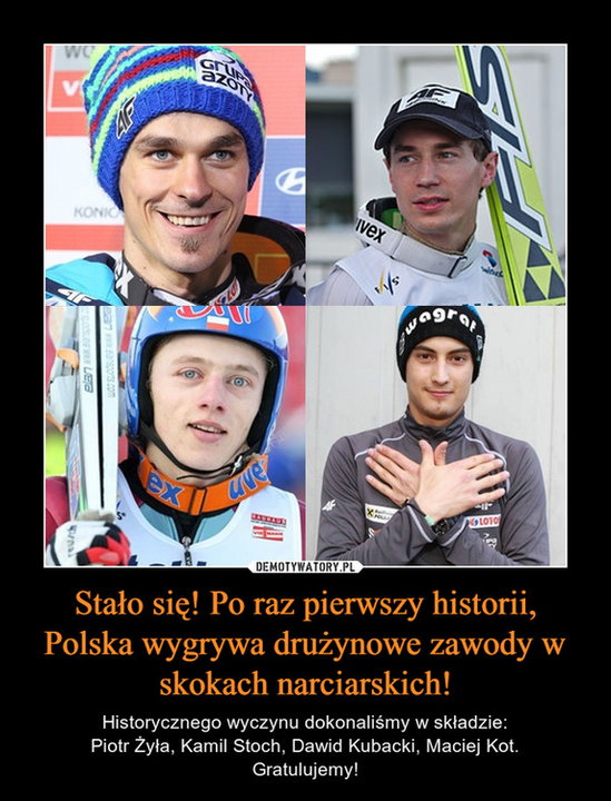 Historyczny triumf polskich skoczków - memy