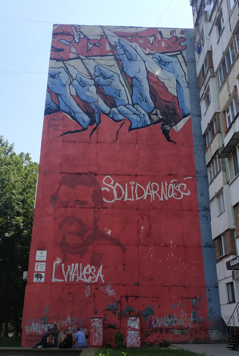 Mural Wałęsy i Solidarności w Kiszyniowie