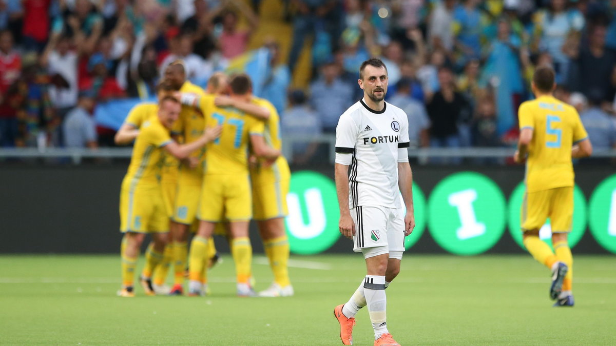 Pilka nozna. Liga Mistrzow. FK Astana - Legia Warszawa. 26.07.2017