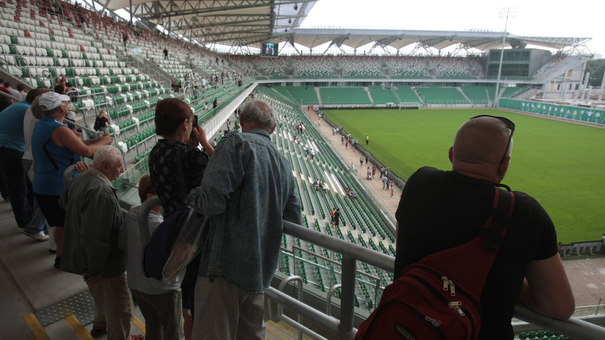 Kibice na stadionie Legii