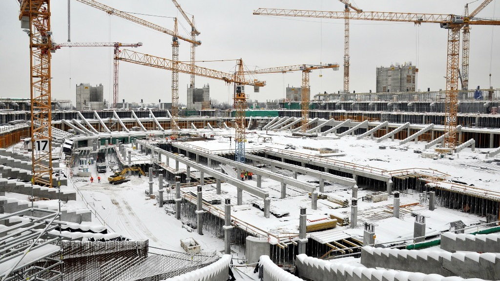 Budowa Stadionu Narodowego - stan na luty 2010 (fot. NCS)