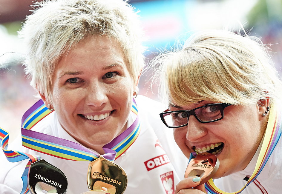 Anita Włodarczyk i Joanna Fiodorow z medalami za ME w Zurychu (2014)