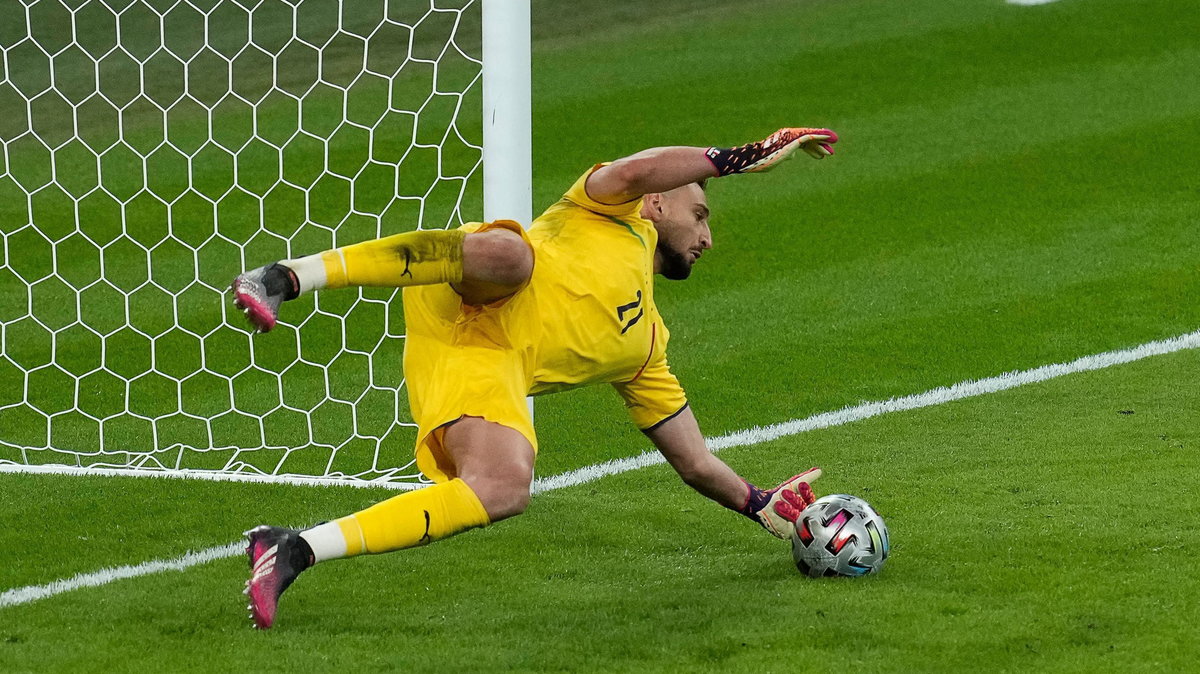 W EURO 2020 Gianluigi Donnarumma obronił dziewięć uderzeń przeciwników.