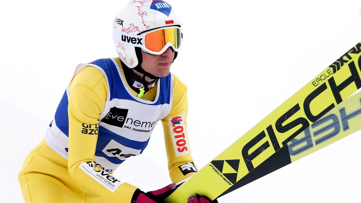 Kamil Stoch na treningu w Ramsau