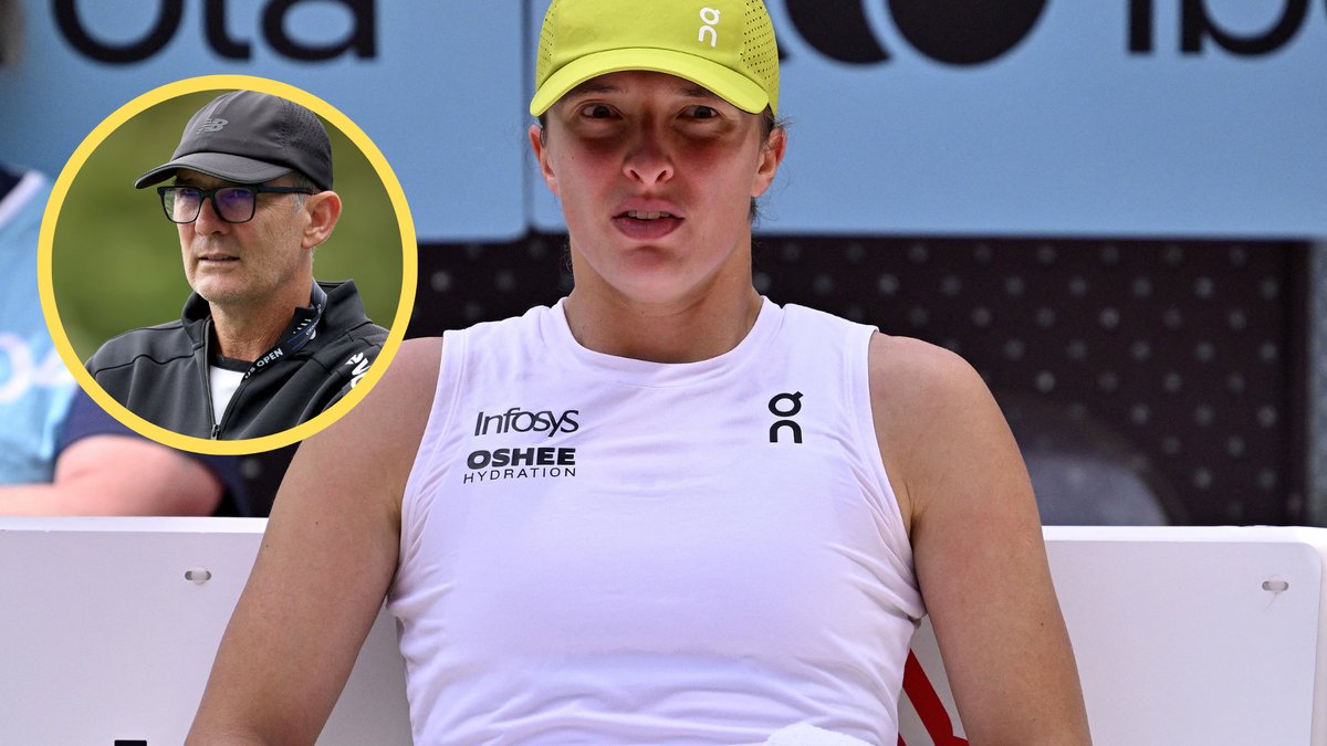 Paul Annacone (w kółku) zdiagnozował problemy Igi Świątek