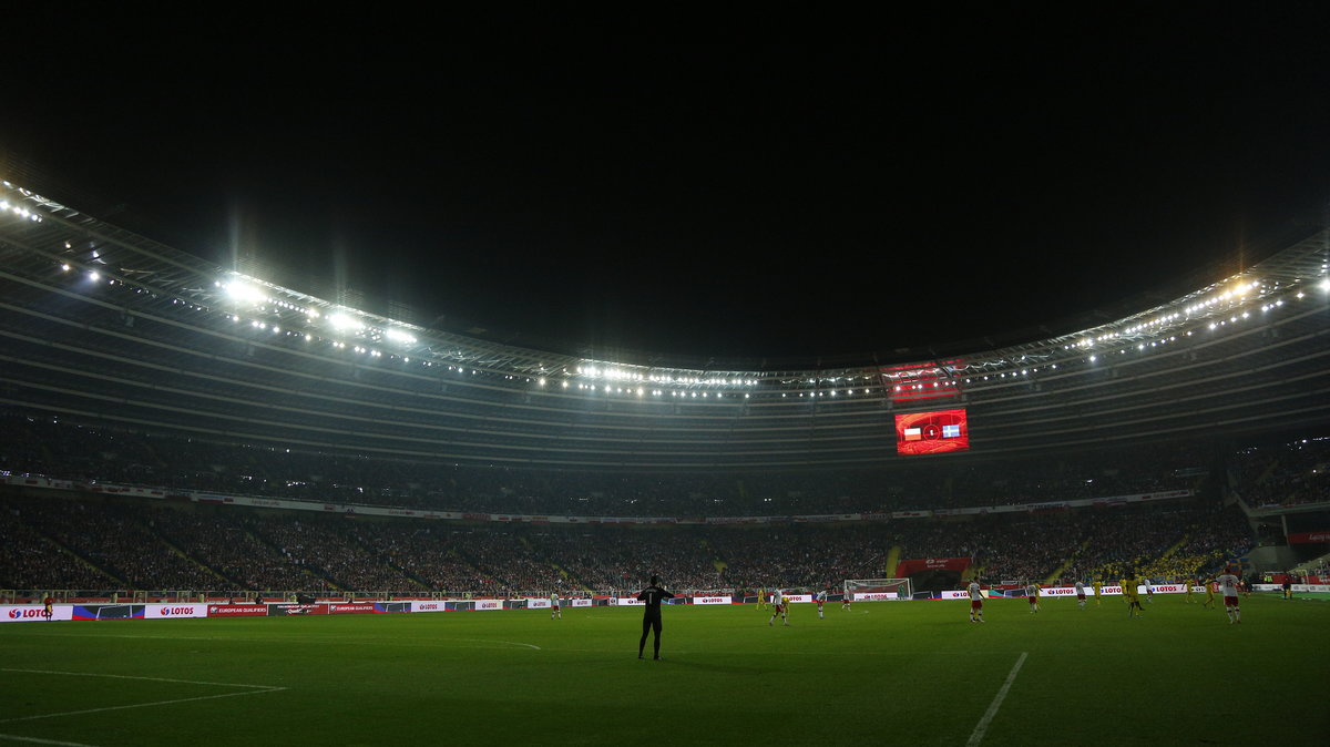 Awaria oświetlenia na Stadionie Śląskim