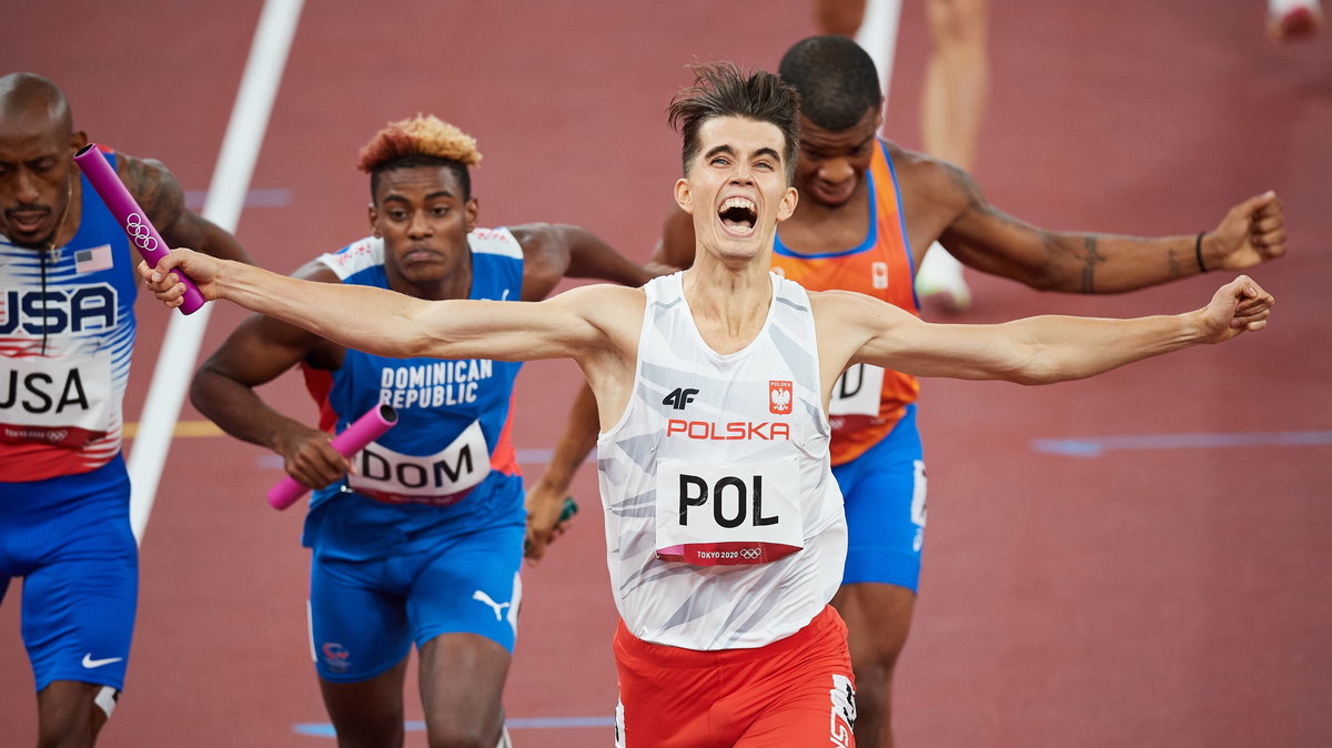 Na finiszu olimpijskiego finału sztafety mieszanej 4x400m, która debiutowała w Igrzyskach, Kajetan Duszyński nie miał sobie równych.