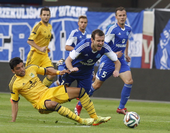 PIŁKA NOŻNA LE RUCH CHORZÓW METALIST CHARKÓW (Bartłomiej Babiarz Cristian Carlos Villagra )