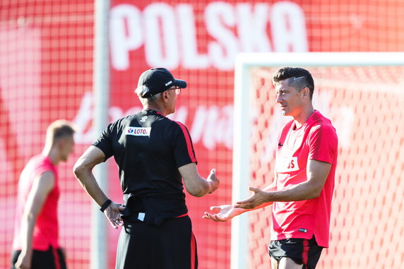 Adam Nawałka i Robert Lewandowski