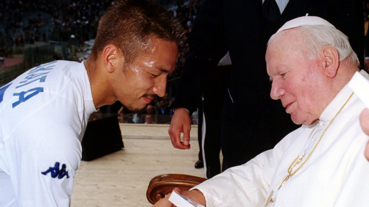 Hidetoshi Nakata i Jan Paweł II
