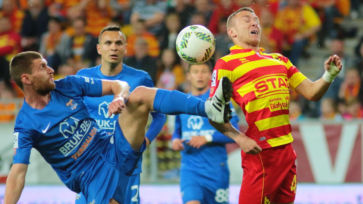 Pilka nozna. Ekstraklasa. Jagiellonia Bialystok - Termalica Bruk Bet Nieciecza. 10.05.2016