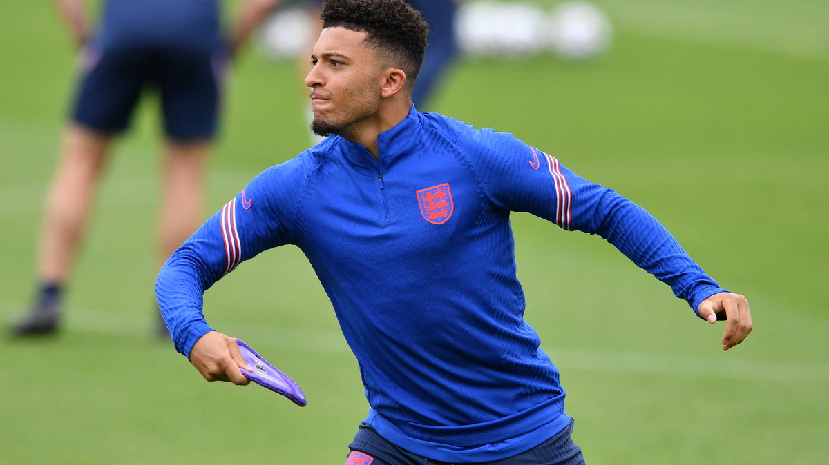 Jadon Sancho w trakcie treningu reprezentacji Anglii