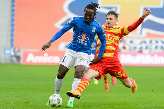 PIŁKA NOŻNA EKSTRAKLASA LECH POZNAŃ - JAGIELLONIA (Kebba Ceesay i Fedor Cernych)