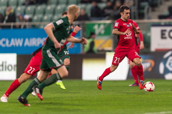 PIŁKA NOŻNA EKSTRAKLASA ŚLĄSK WROCŁAW - PIAST GLIWICE (Gerard Badia)