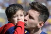 Lionel Messi z synkiem Thiago 