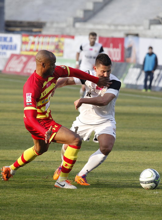 PIŁKA NOŻNA LIGA POLSKA JAGIELLONIA ZAGŁĘBIE LUBIN (Ugochukwu Ukah Arkadiusz Piech)