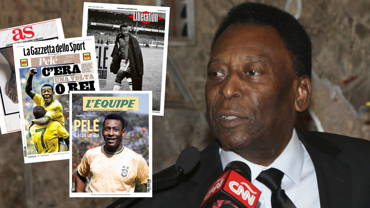 Pele na okładkach gazet (screen: lequipe, Gazzetta_it, diarioas, libe/Twitter)