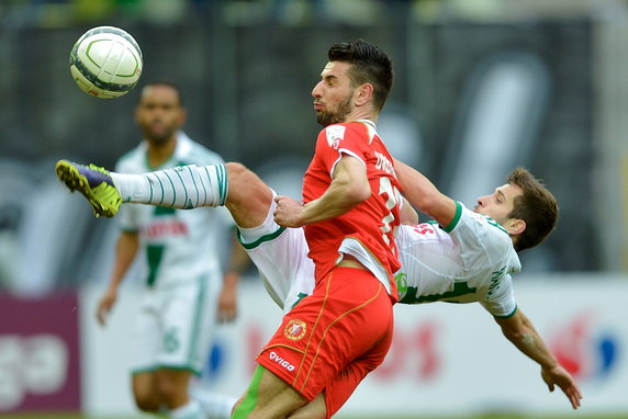 PIŁKA NOŻNA LIGA POLSKA LECHIA GDAŃSK WIDZEW ŁÓD? (Maciej Makuszewski Yani Urdinov)