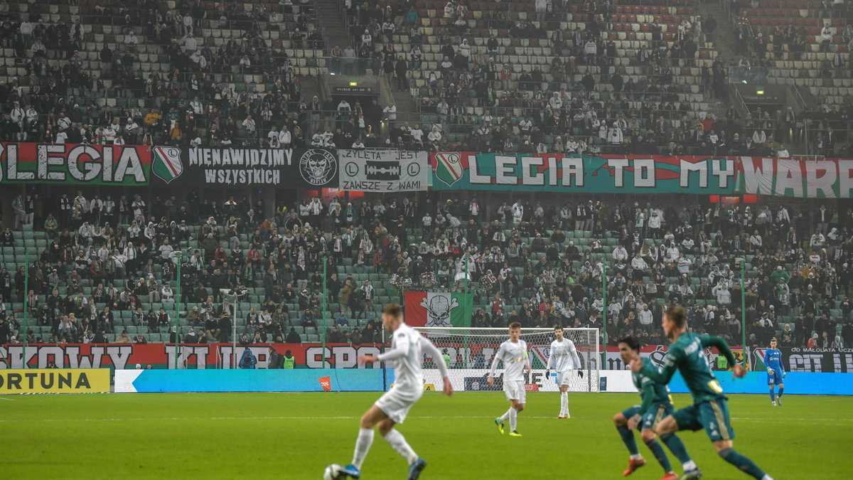 Kibice Legii nie wspierali żywiołowym dopingiem swoich zawodników w środowy wieczór