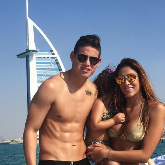 James Rodriguez i Daniela Ospina z córką