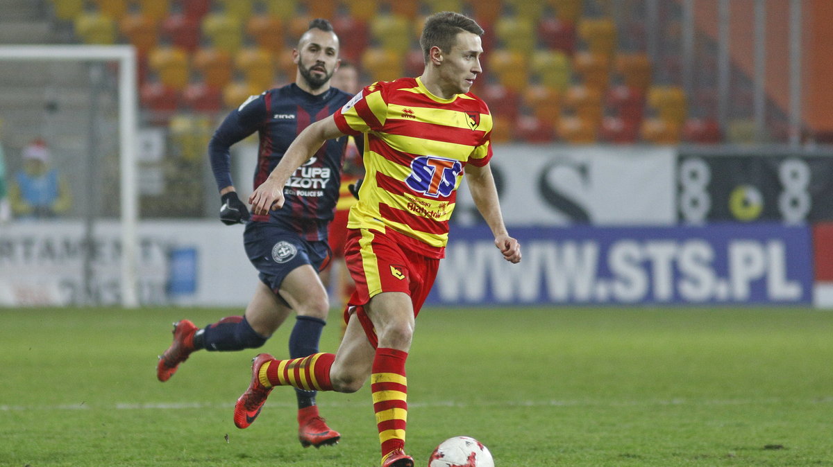 PIŁKA NOŻNA EKSTRAKLASA JAGIELLONIA BIAŁYSTOK - POGOŃ  (Przemysław Frankowski   Ricardo Nunes  )