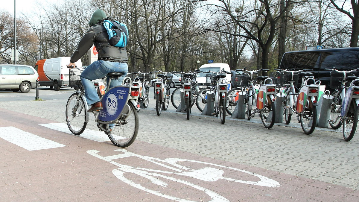 Wypożyczalnia rowerów miejski Veturilo w Warszawie