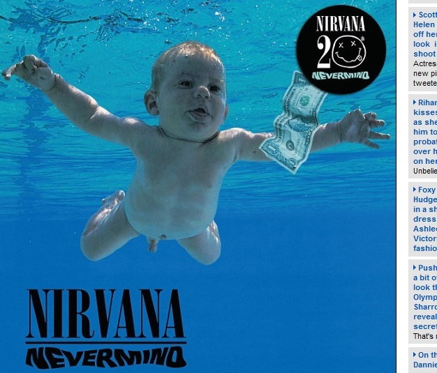 Oryginalna okładka albumu "Nevermind" /fot.Screen /dailymail.co.uk