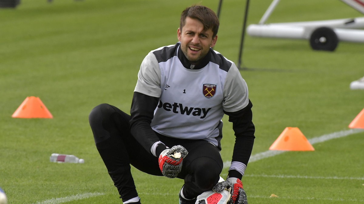 Łukasz Fabiański na treningu West Ham United