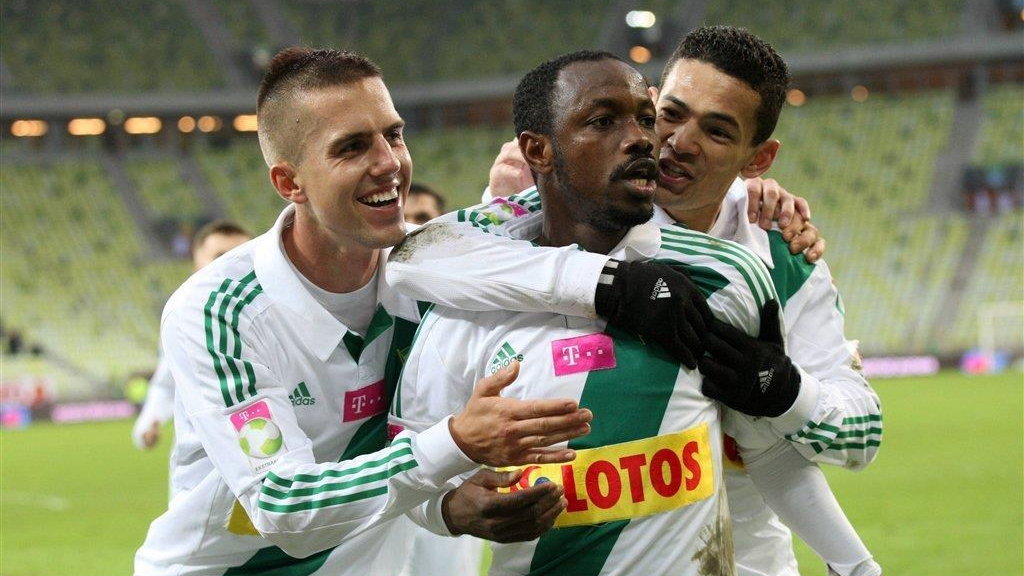 Lechia - Legia/Radość piłkarzy Lechii, Abdou Razack Traore