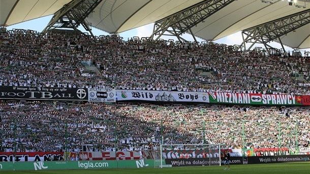 Trybuna na stadionie Legii Warszawa