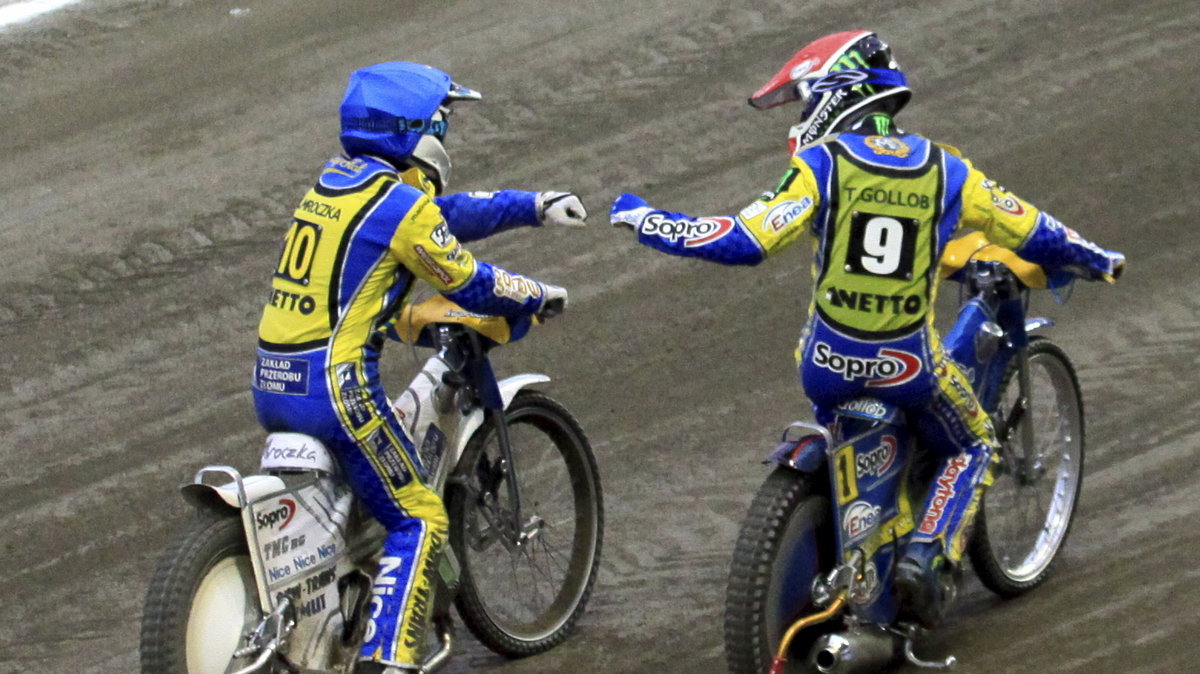  Tomasz Gollob (P) i Artur Mroczka (L) obaj z Caelum Stal Gorzów