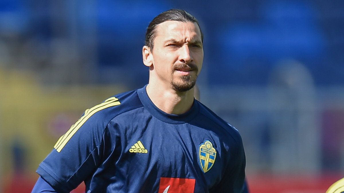 Zlatan Ibrahimović na treningu na Stadionie Śląskim