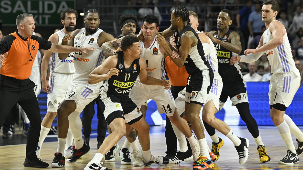 Bójka pomiędzy koszykarzami Realu i Partizana Belgrad
