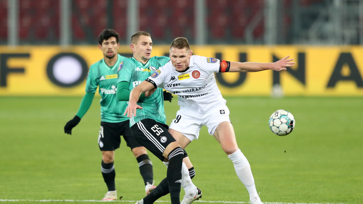 Marcin Robak (Widzew Łódź) i Artur Jędrzejczyk (Legia Warszawa)