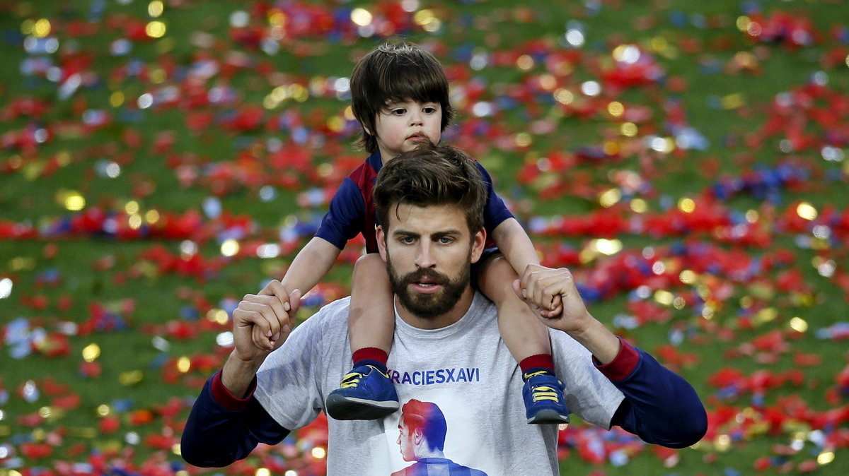 Gerard Pique z synem Milanem