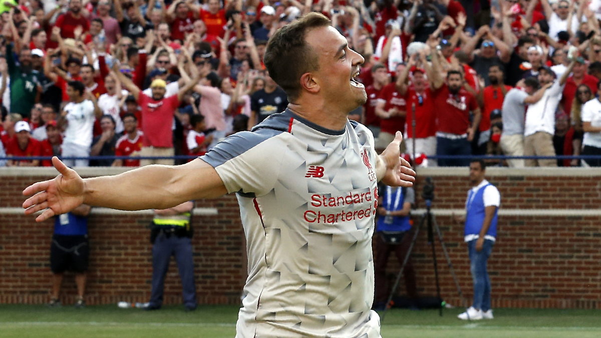 Xherdan Shaqiri w barwach Liverpoolu