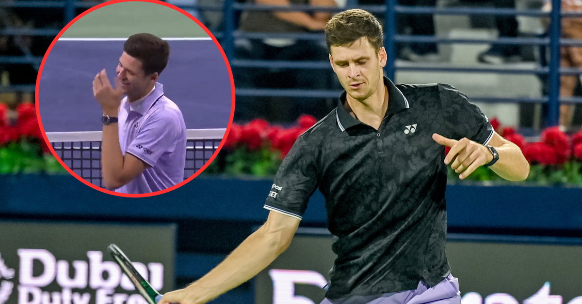 Hurkacz złapał się za twarz i nie wytrzymał ze śmiechu. Niespotykane