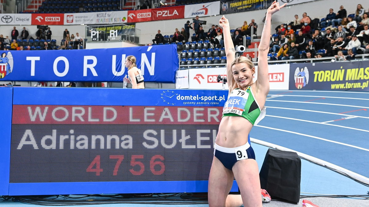 Adrianna Sułek z AZS UMCS Lublin triumfowała w pięcioboju i ustanowiła najlepszy w tym roku wynik na świecie.