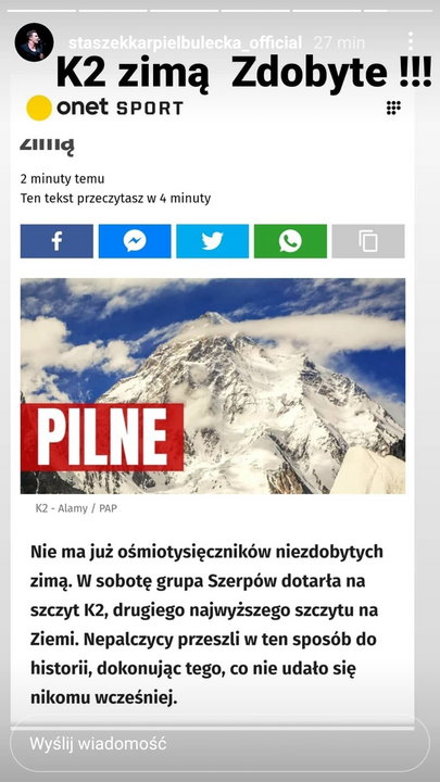 K2 zdobyte zimą. Znane osoby komentują wyczyn Nepalczyków