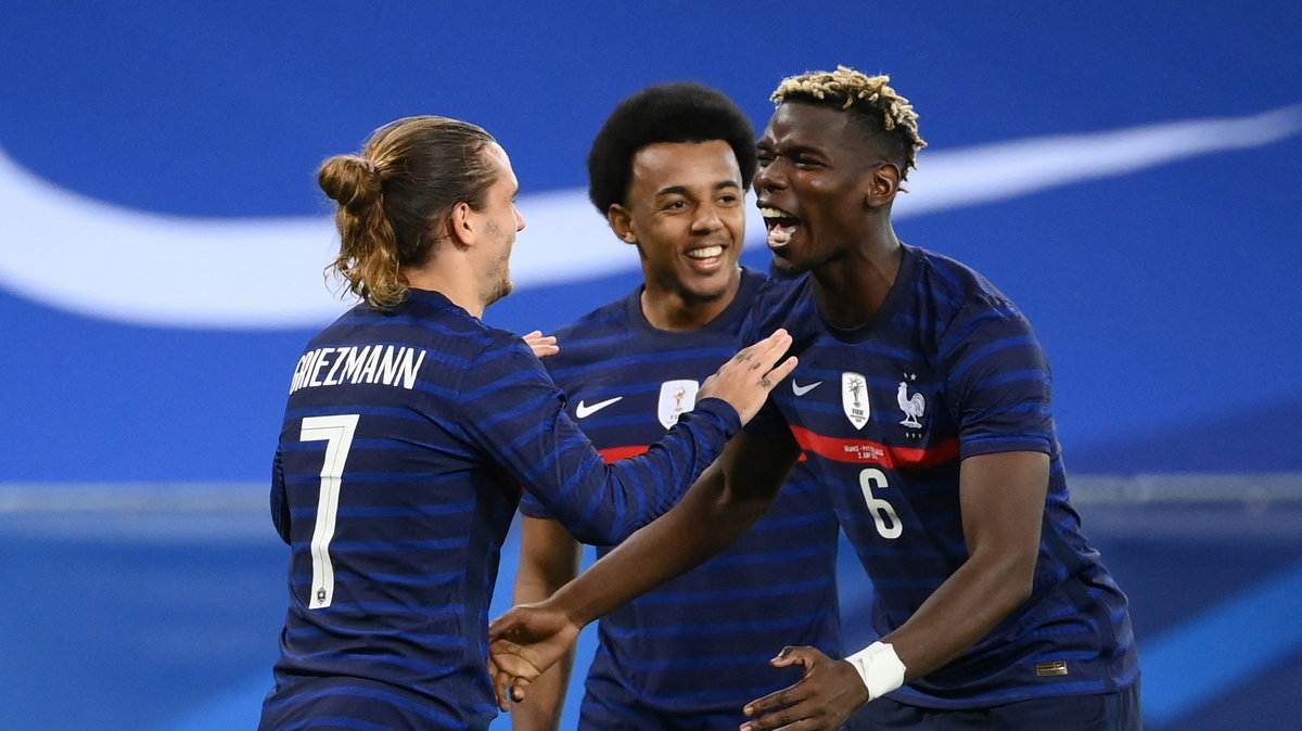 Antoine Griezmann Jules Kounde i Paul Pogba