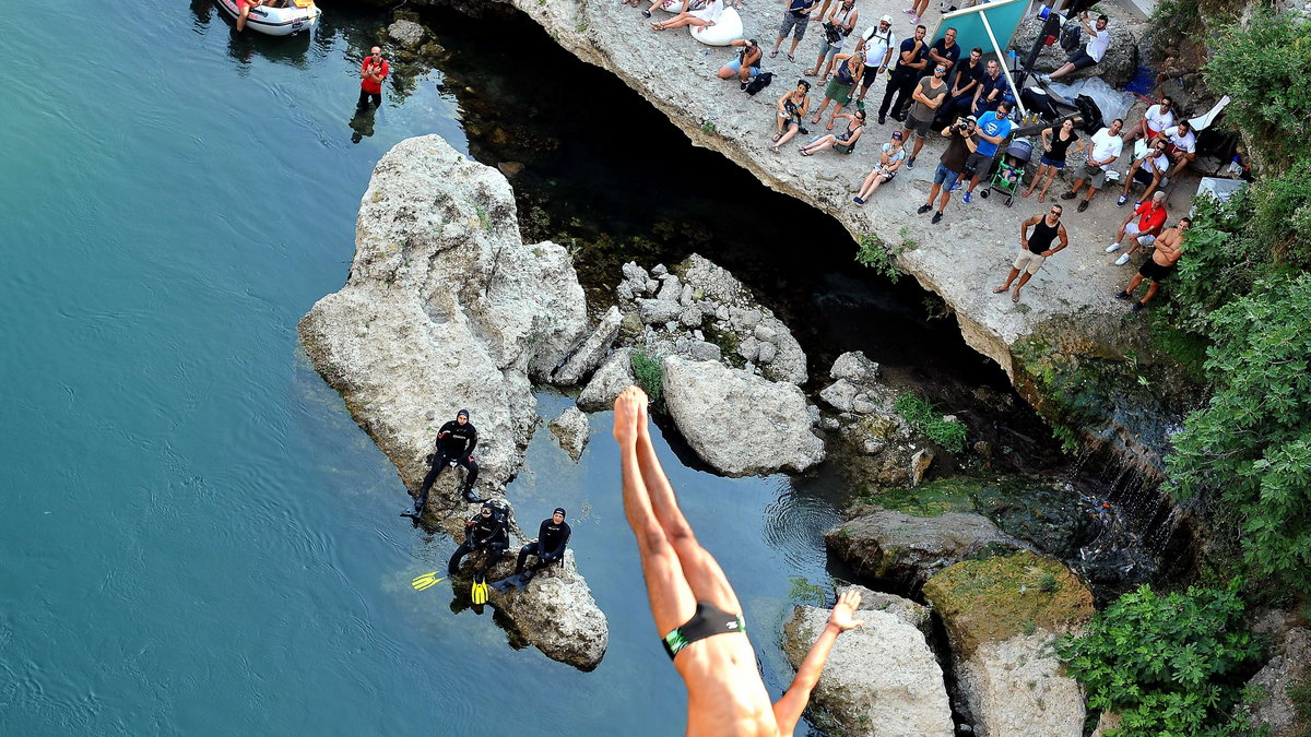 Cliff diving