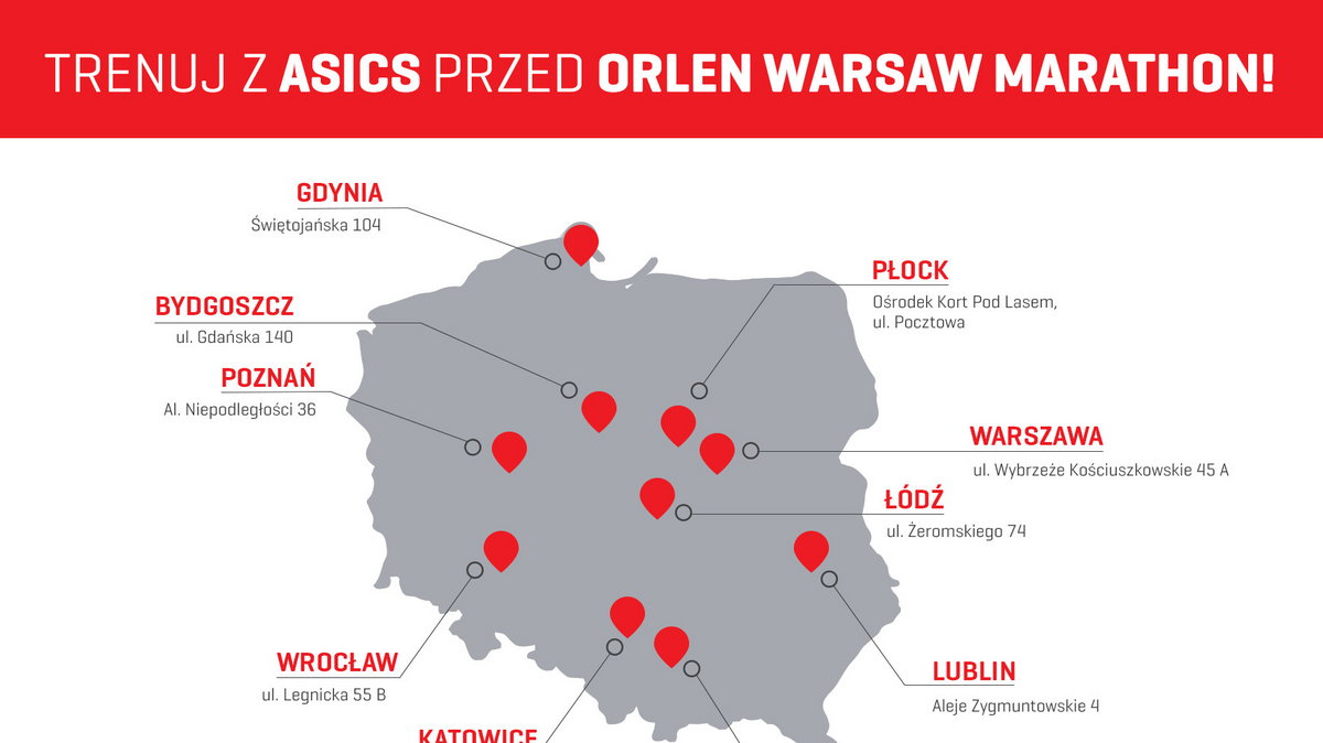 Trenuj z Asics przed Orlen Warsaw Marathon