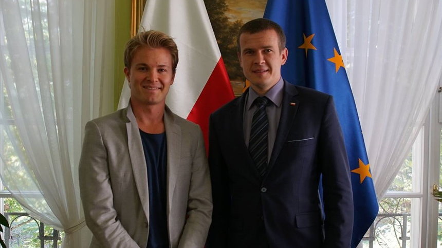 Nico Rosberg i Witold Bańka (fot. msit.gov.pl)