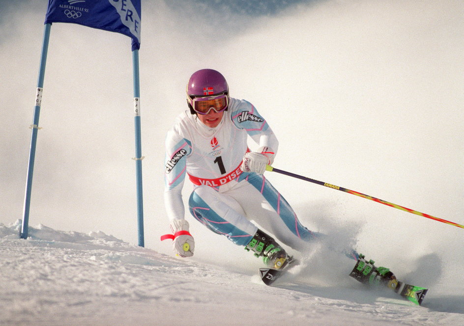 20-letni Kjetil Aamodt zdobył w Courchevel złoty medal w supergigancie