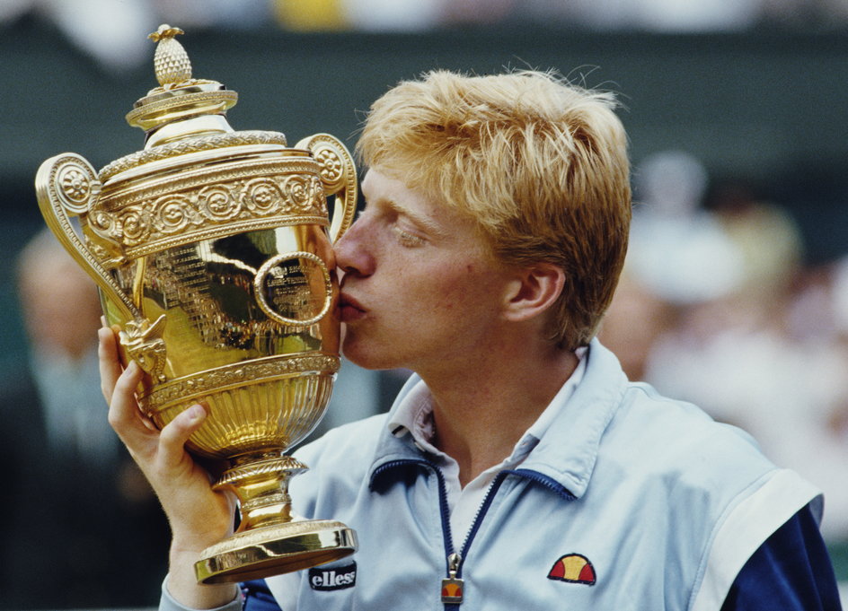 Boris Becker po pierwszym wygraniu Wimbledonu