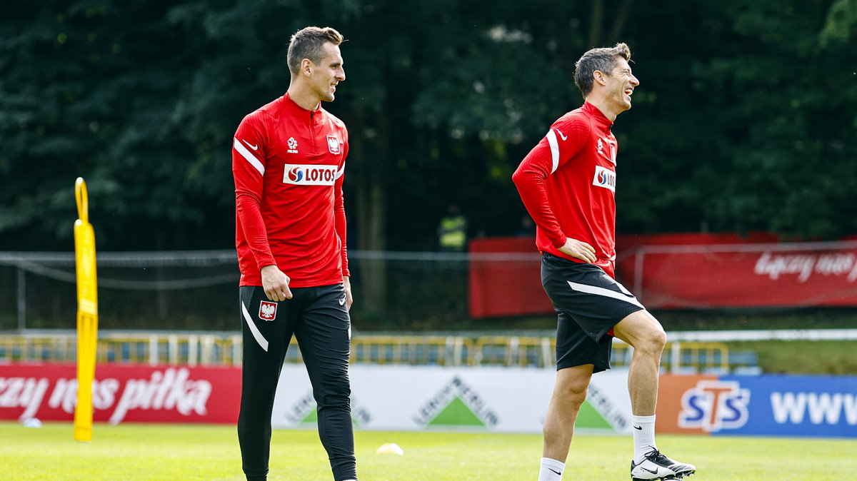 Arkadiusz Milik i Robert Lewandowski