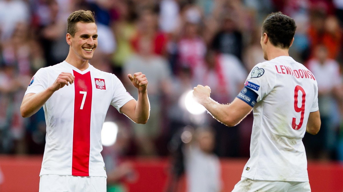 Arkadiusz Milik i Robert Lewandowski