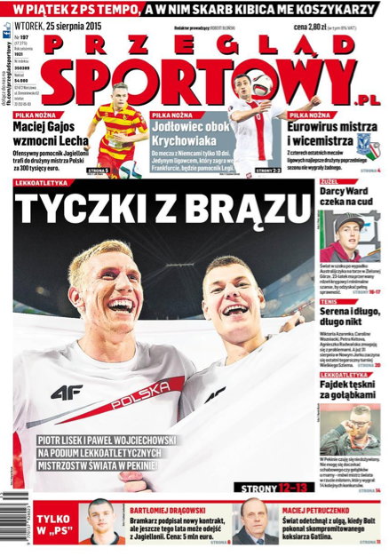 okładka "Przeglądu Sportowego" 25 sierpnia 2015
